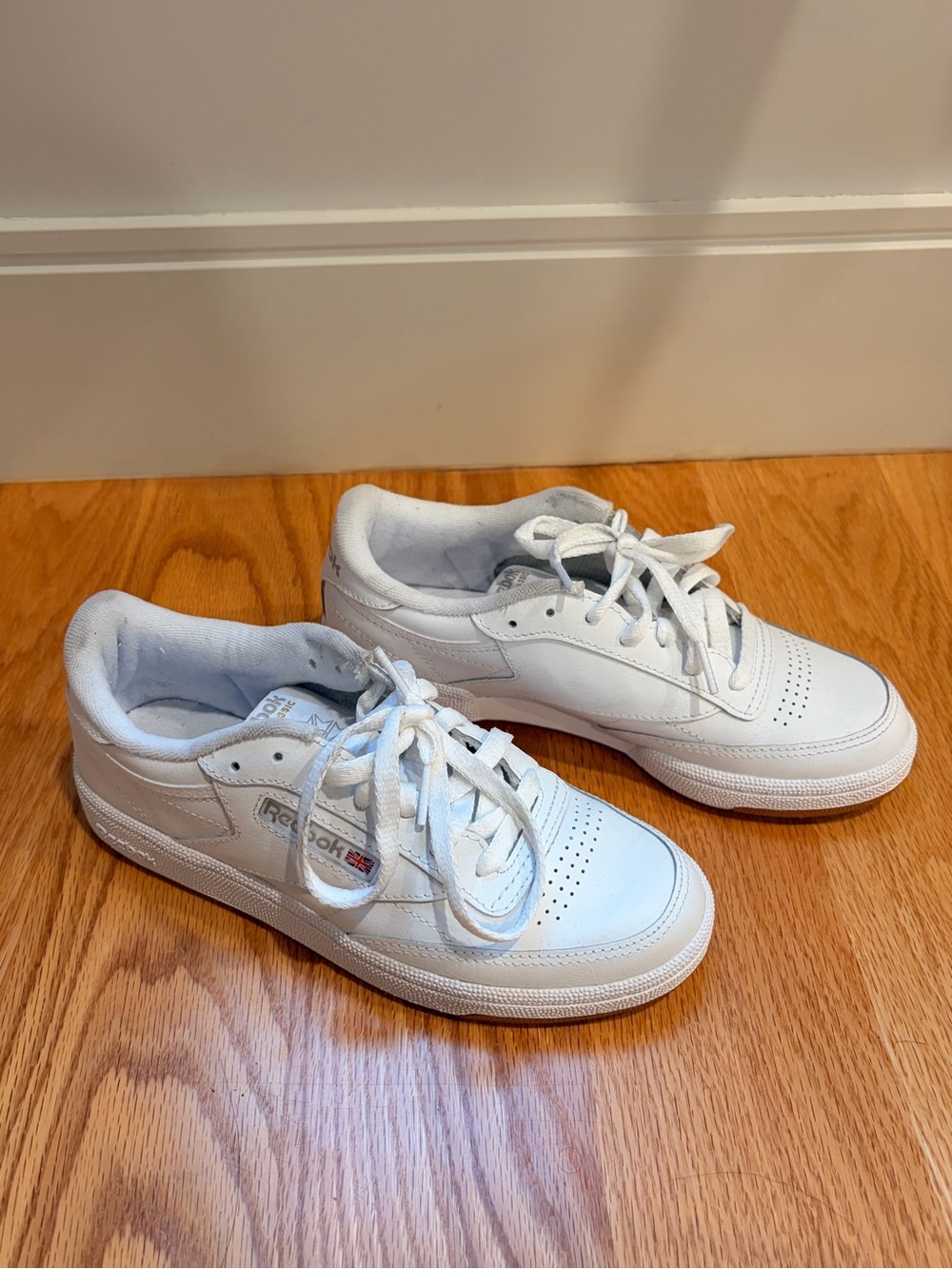 Reebok White Low-Top Leather Sneakers